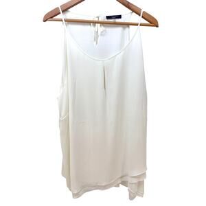 Tahari‎ Women's 3X White Flowy Tiered Tank